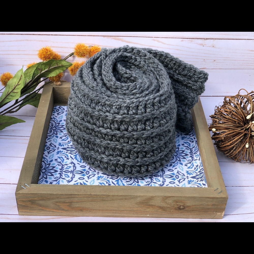 Extra long scarf neck warmer